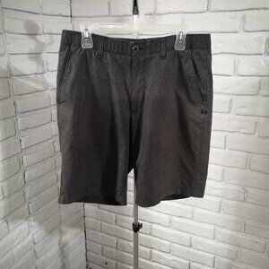 Under Armour Men's Size 36 Flat Front Dark Grey Heat Gear Loose Fit Shorts